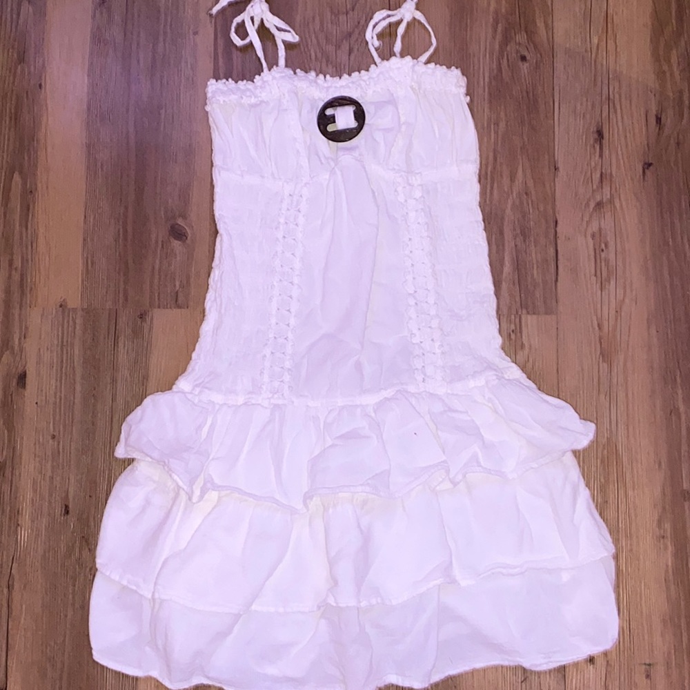 SOUTH PADRE white dress/bathing suit cover